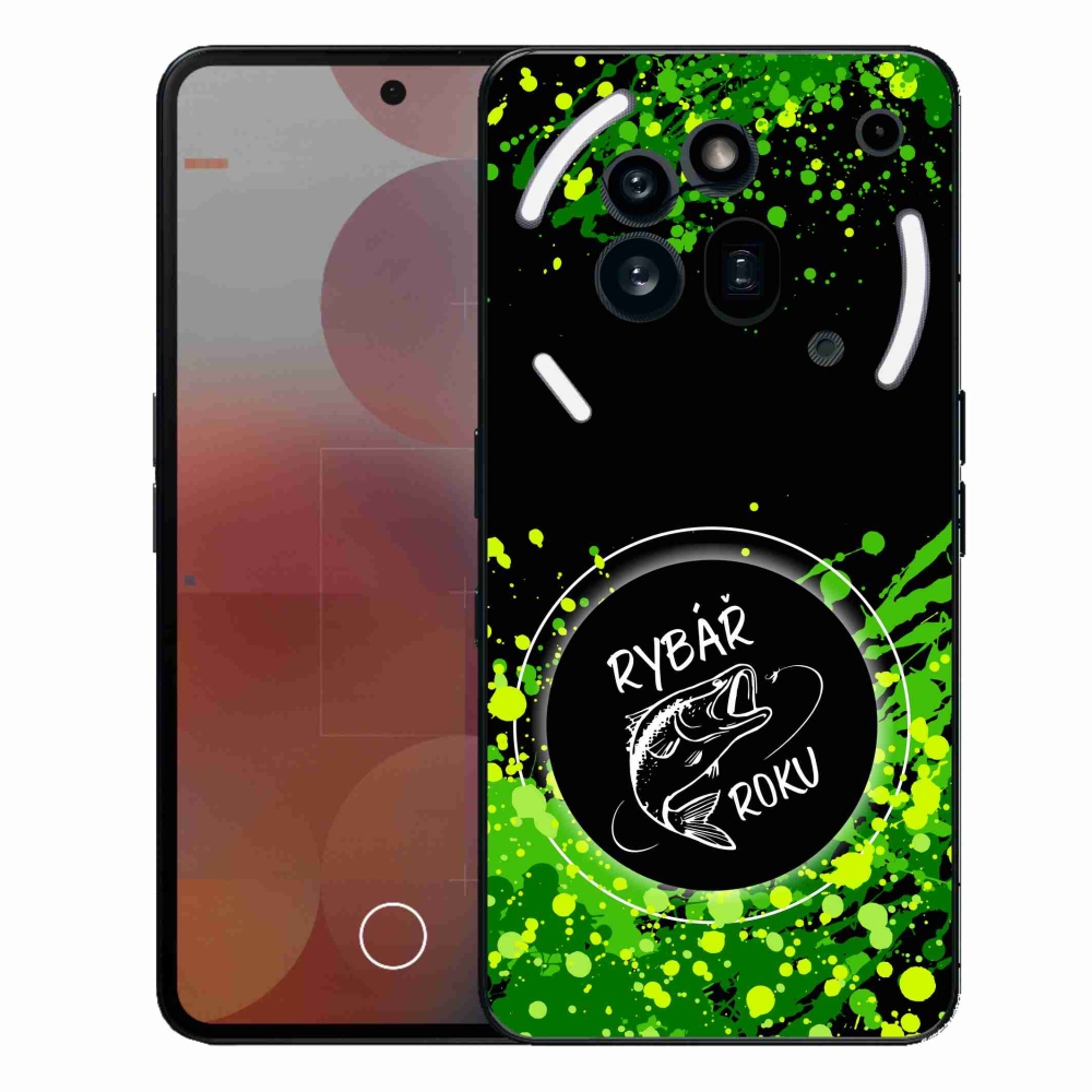 Gélový kryt mmCase na Nothing Phone (3a) Pre - rybár roku čierne pozadie
