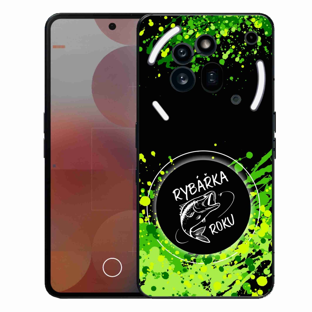 Gélový kryt mmCase na Nothing Phone (3a) Pro - rybárka roku čierne pozadie