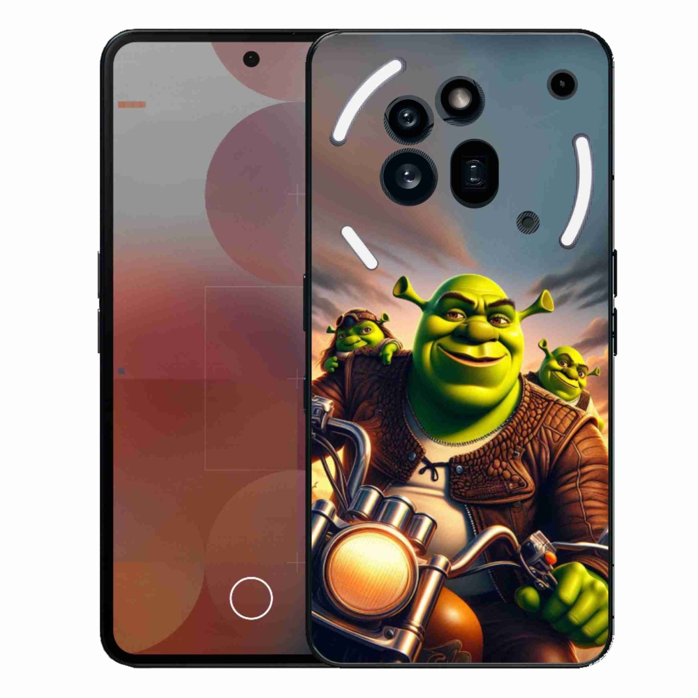 Gélový kryt mmCase na Nothing Phone (3a) Pro - shrek na motorke
