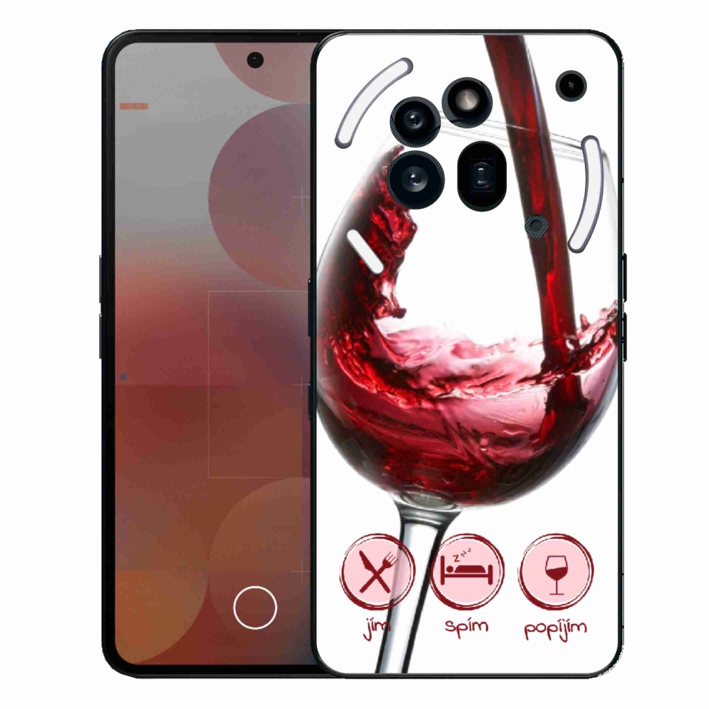Gélový kryt mmCase na Nothing Phone (3a) Pro - pohár vína červené