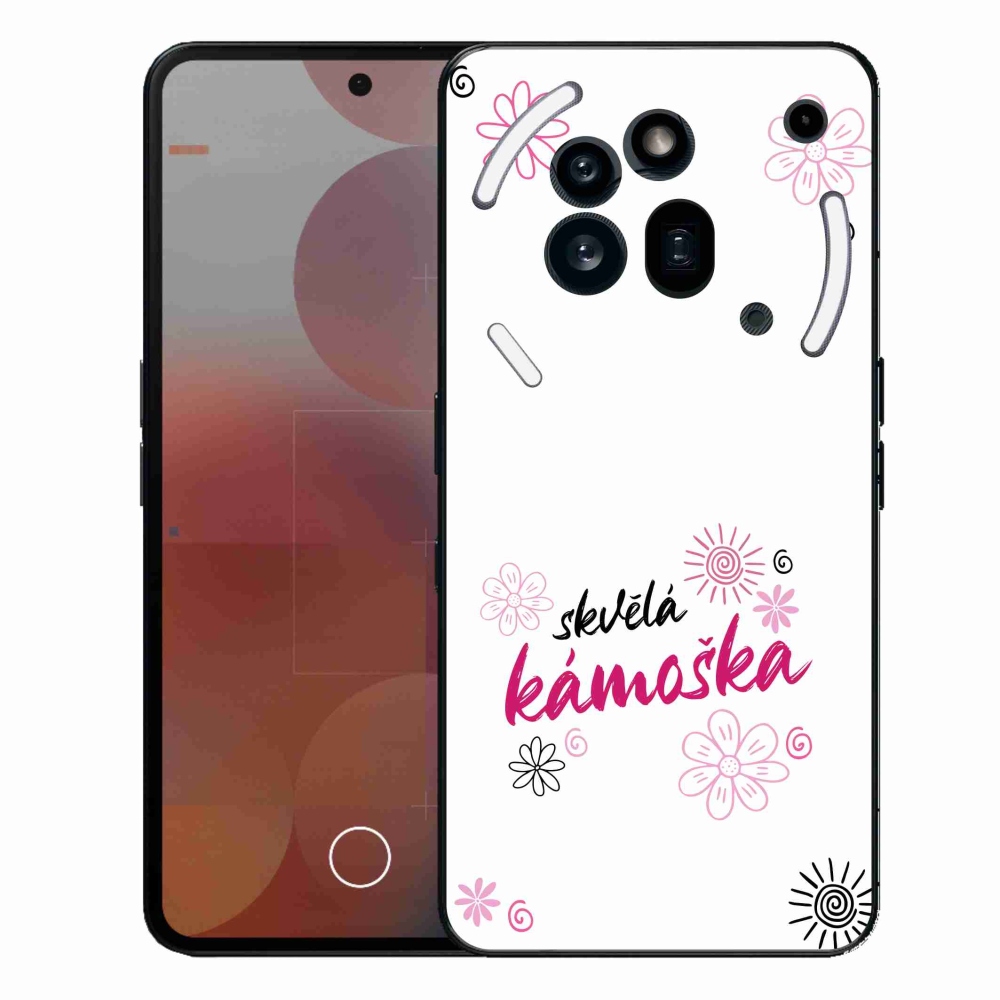Gélový kryt mmCase na Nothing Phone (3a) Pre - skvelá kamoška biele pozadie