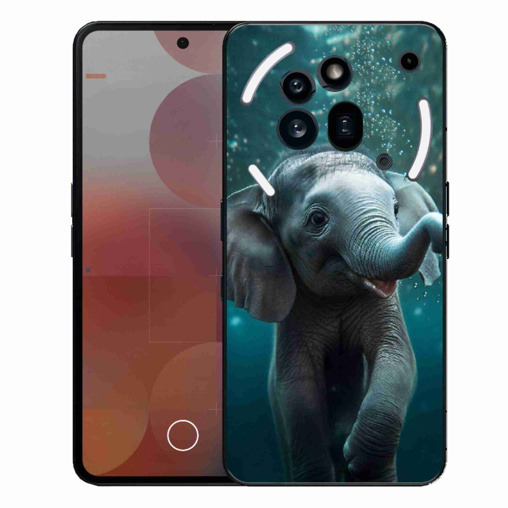 Gélový kryt mmCase na Nothing Phone (3a) Pro - sloník pod vodou