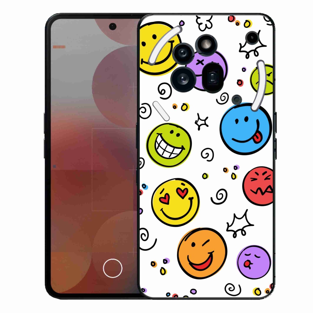 Gélový kryt mmCase na Nothing Phone (3a) Pre - smajlíci
