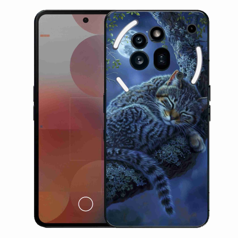 Gélový kryt mmCase na Nothing Phone (3a) Pro - spiaca mačka