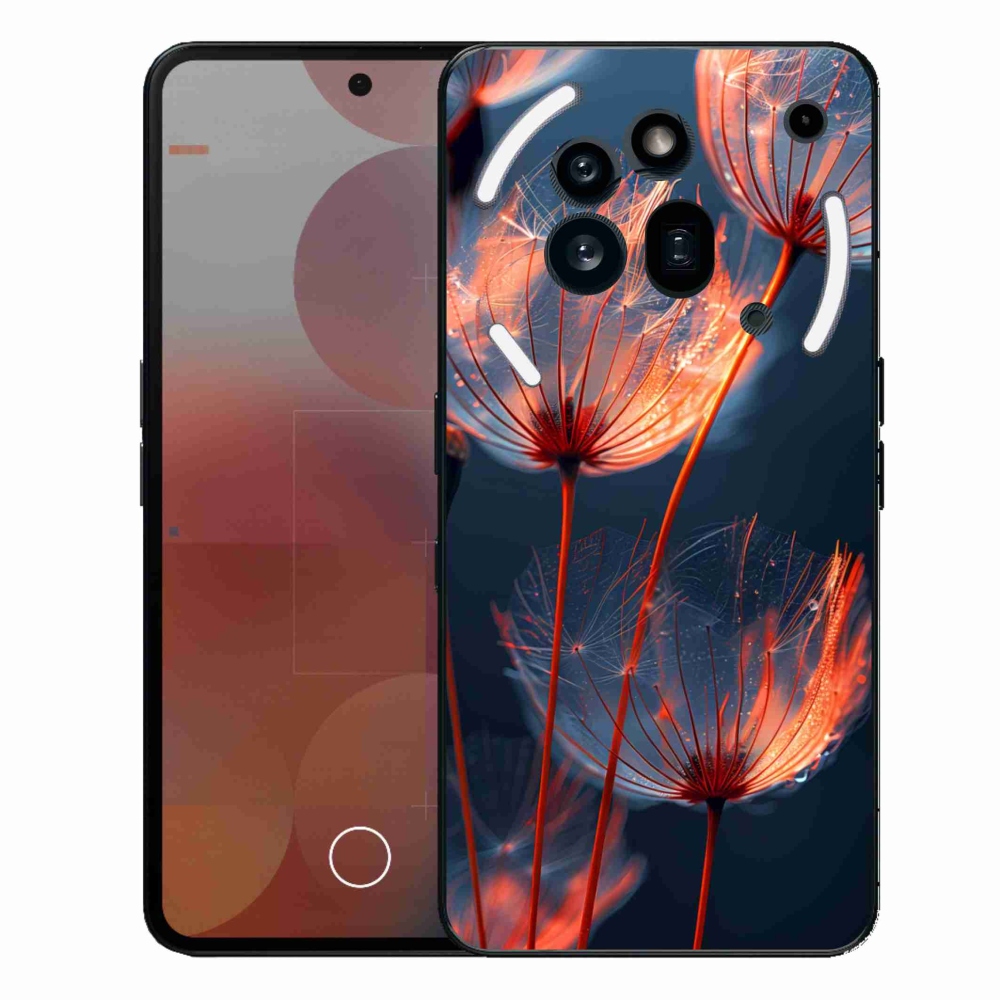 Gélový kryt mmCase na Nothing Phone (3a) Pro - svetielkujúce páperie