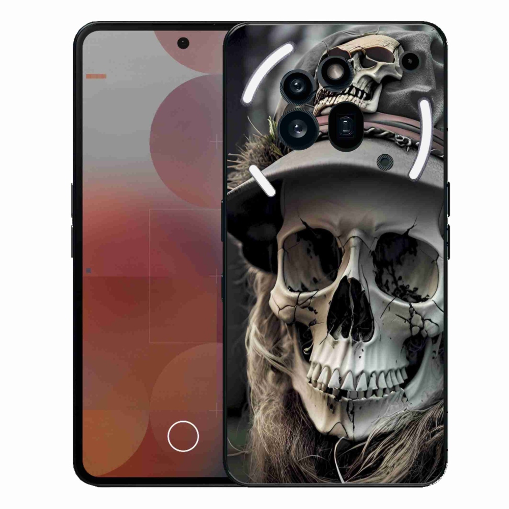 Gélový kryt mmCase na Nothing Phone (3a) Pro - temná lebka