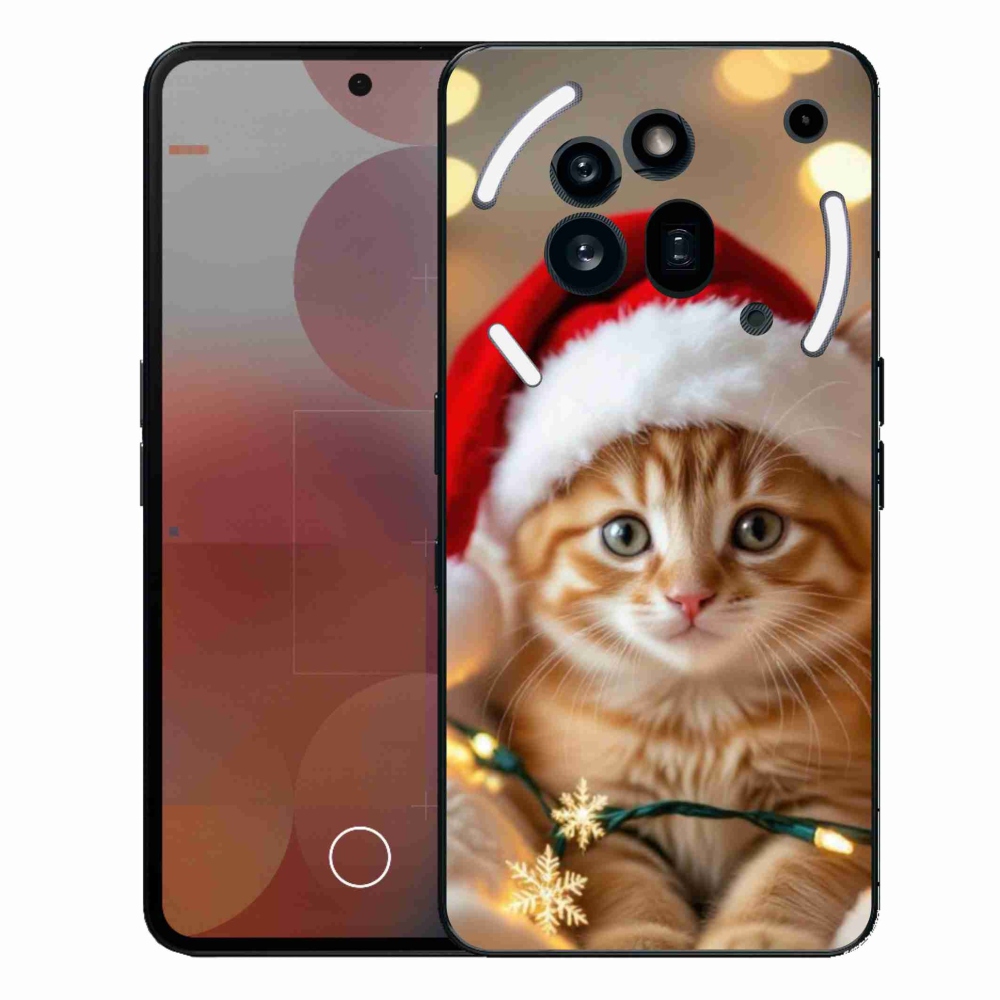 Gélový kryt mmCase na Nothing Phone (3a) Pre - vianočné mačiatko