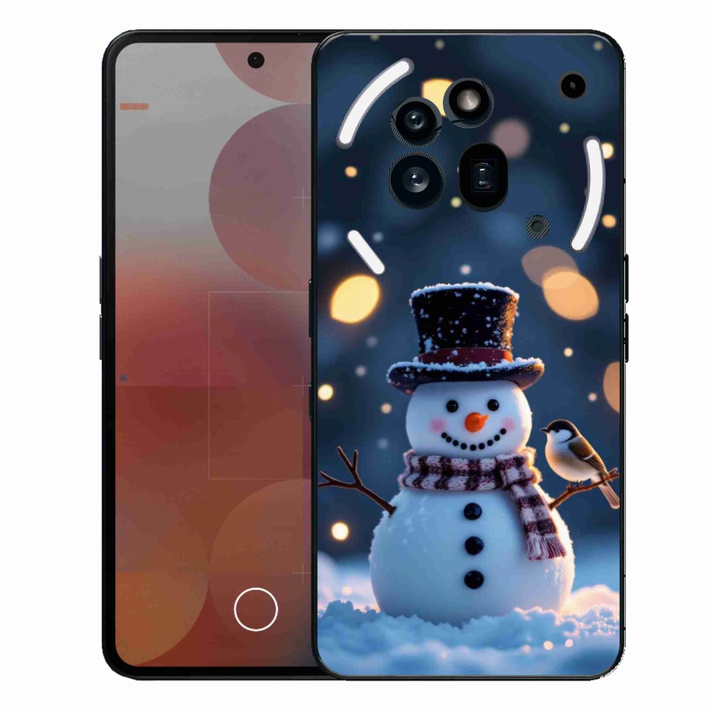 Gélový kryt mmCase na Nothing Phone (3a) Pre - vianočný snehuliak