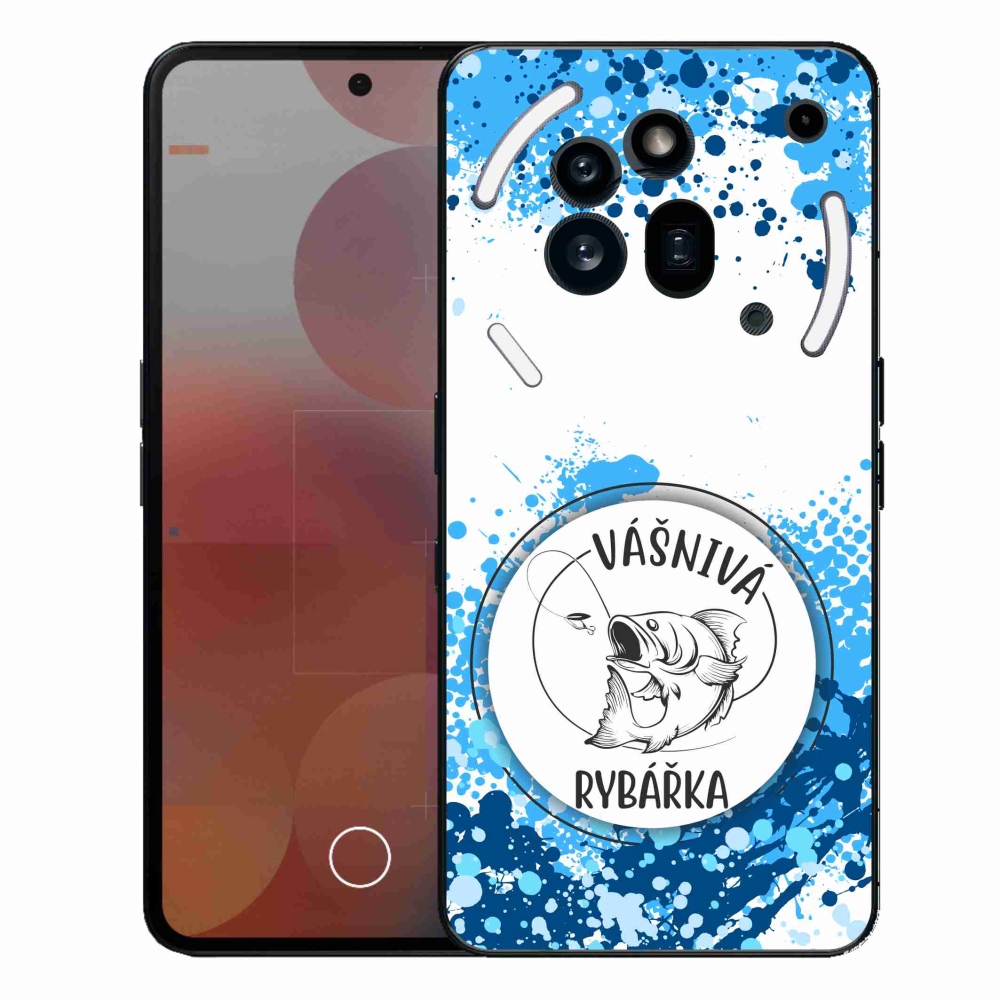 Gélový kryt mmCase na Nothing Phone (3a) Pre - vášnivá rybárka biele pozadie