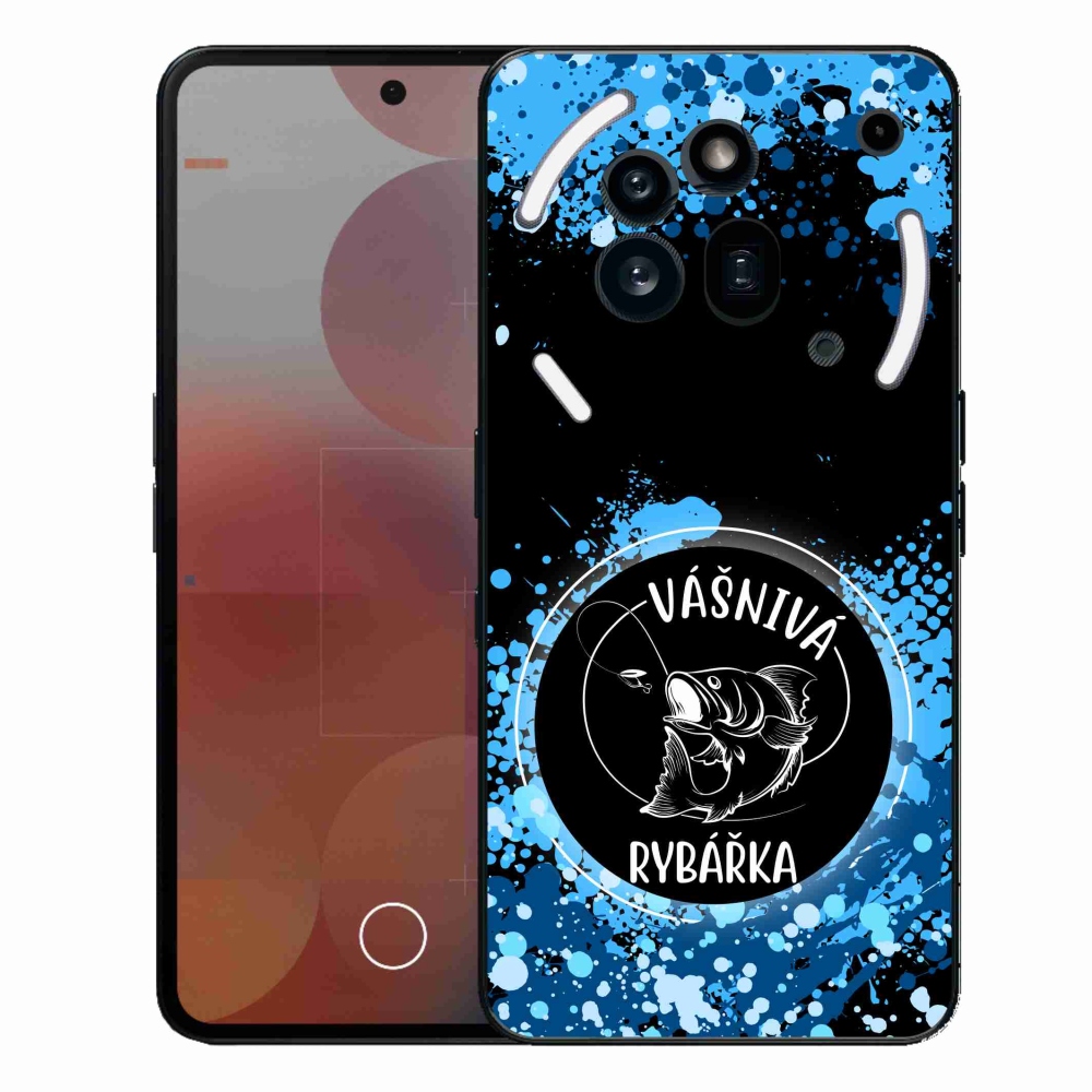 Gélový kryt mmCase na Nothing Phone (3a) Pro - vášnivá rybárka čierne pozadie