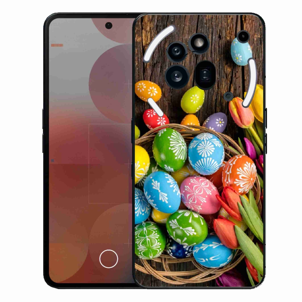 Gélový kryt mmCase na Nothing Phone (3a) Pre - veľkonočné vajíčka