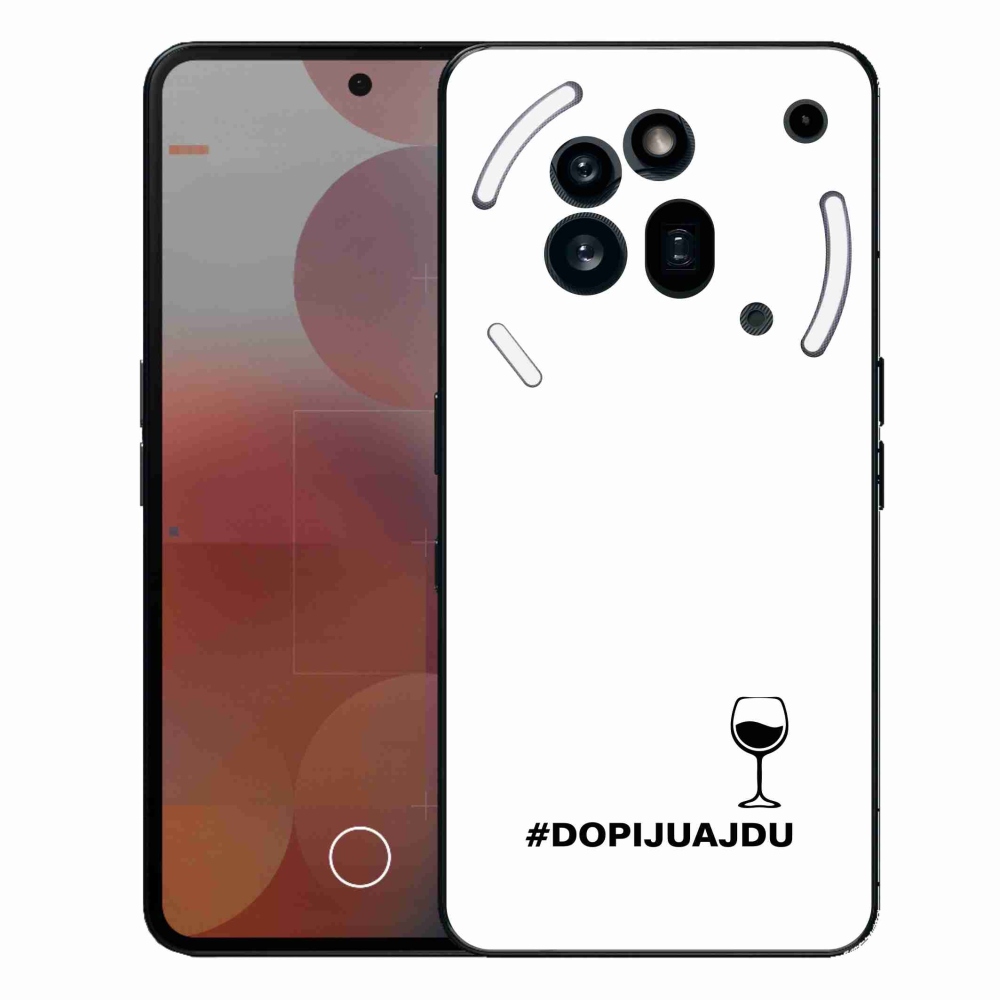 Gélový kryt mmCase na Nothing Phone (3a) Pro - vínny motív biele pozadie