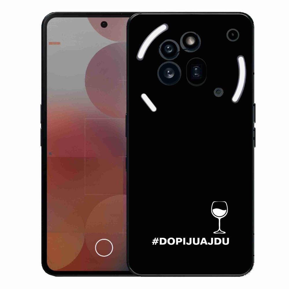 Gélový kryt mmCase na Nothing Phone (3a) Pro - vínny motív čierne pozadie