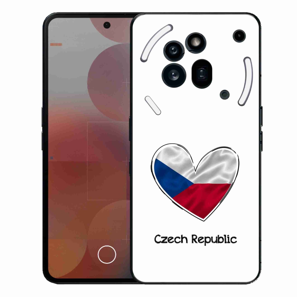 Gélový kryt mmCase na Nothing Phone (3a) Pre - vlajka srdca biele pozadie