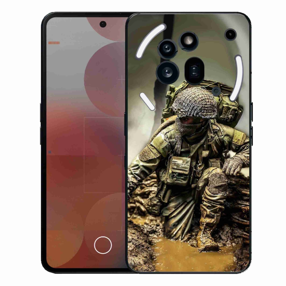 Gélový kryt mmCase na Nothing Phone (3a) Pre - vojak