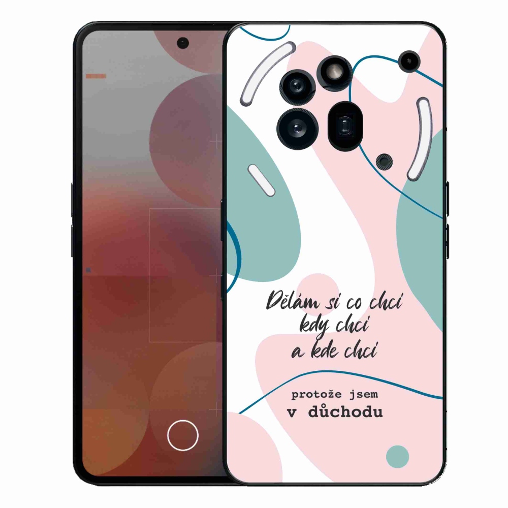 Gélový kryt mmCase na Nothing Phone (3a) Pre - vtipný text 10 biele pozadie