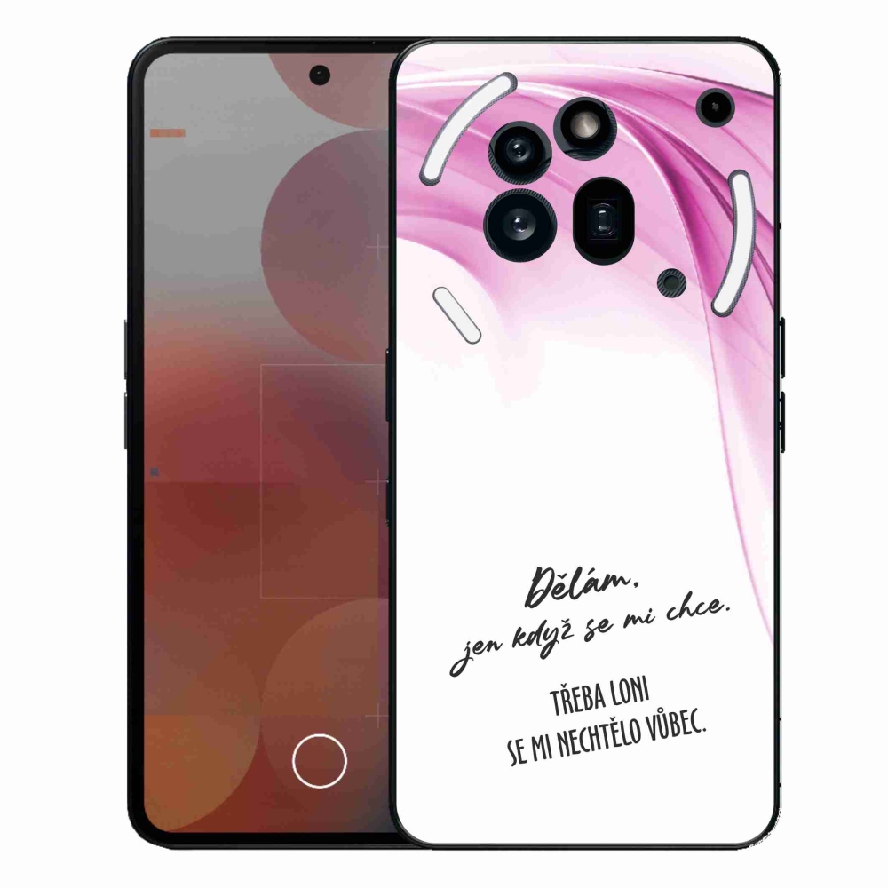 Gélový kryt mmCase na Nothing Phone (3a) Pre - vtipný text 12 biele pozadie