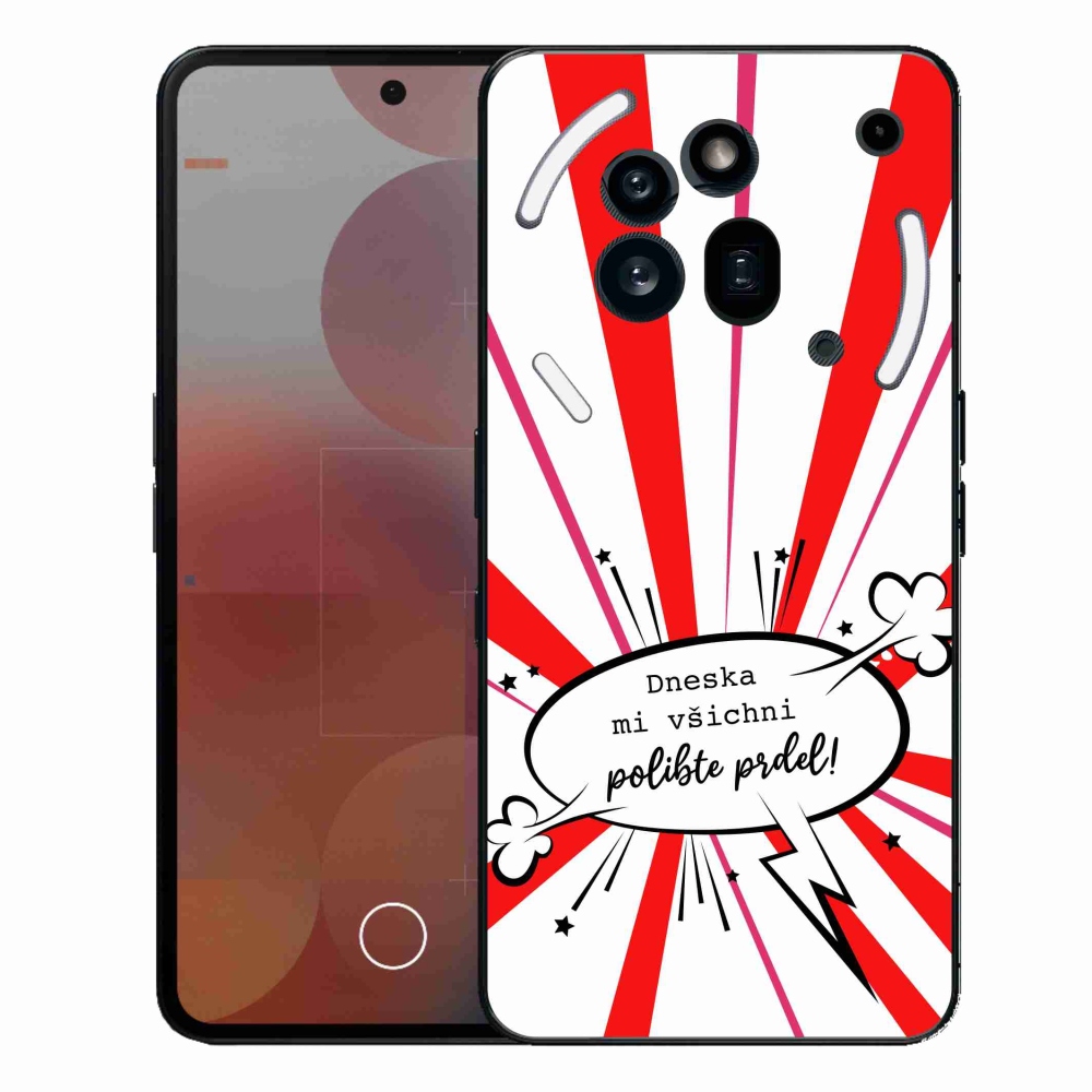 Gélový kryt mmCase na Nothing Phone (3a) Pre - vtipný text 15 biele pozadie