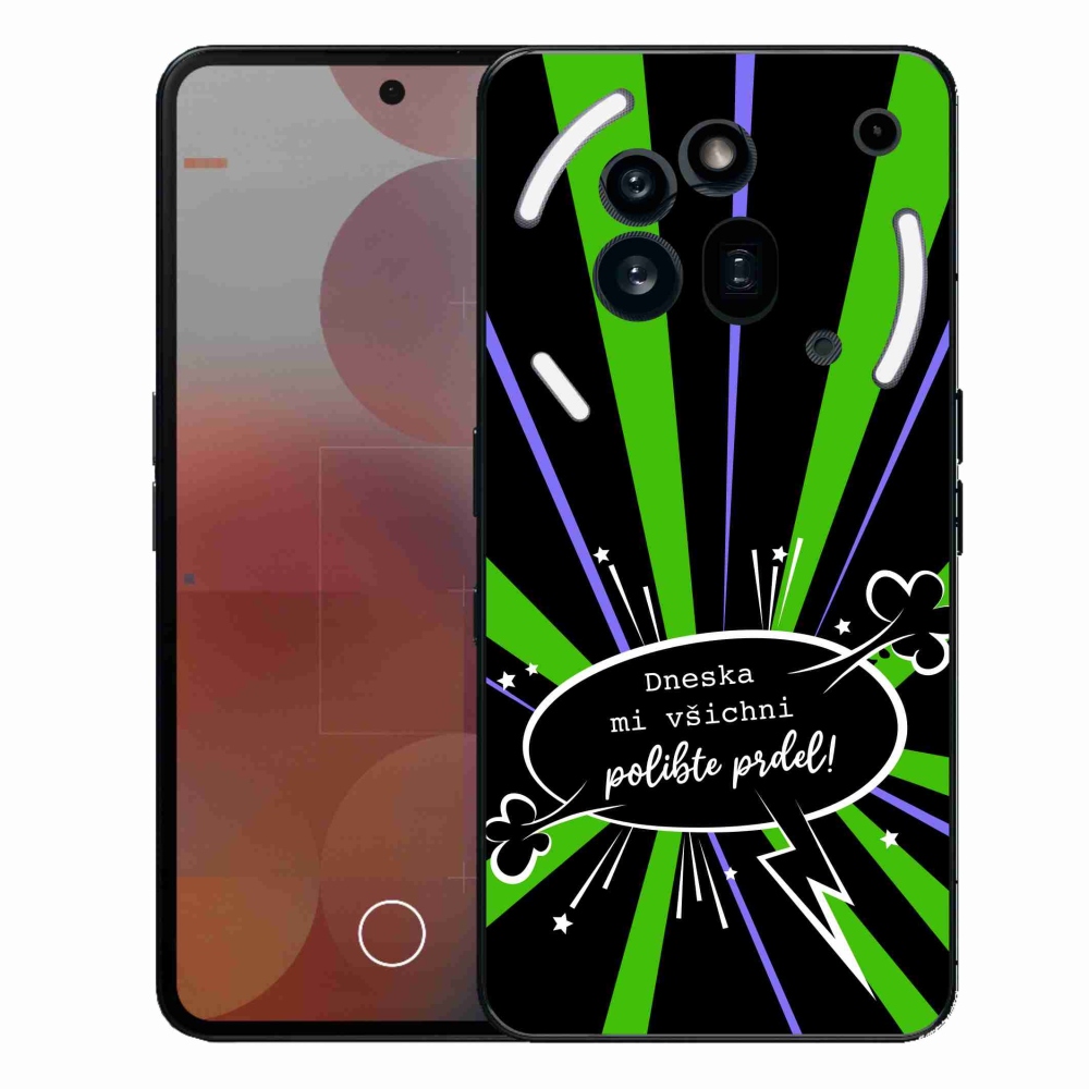 Gélový kryt mmCase na Nothing Phone (3a) Pro - vtipný text 15 čierne pozadie