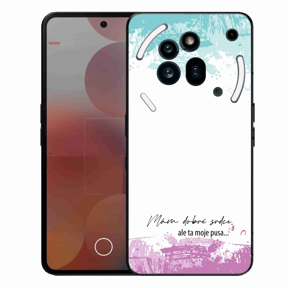 Gélový kryt mmCase na Nothing Phone (3a) Pre - vtipný text 3 biele pozadie