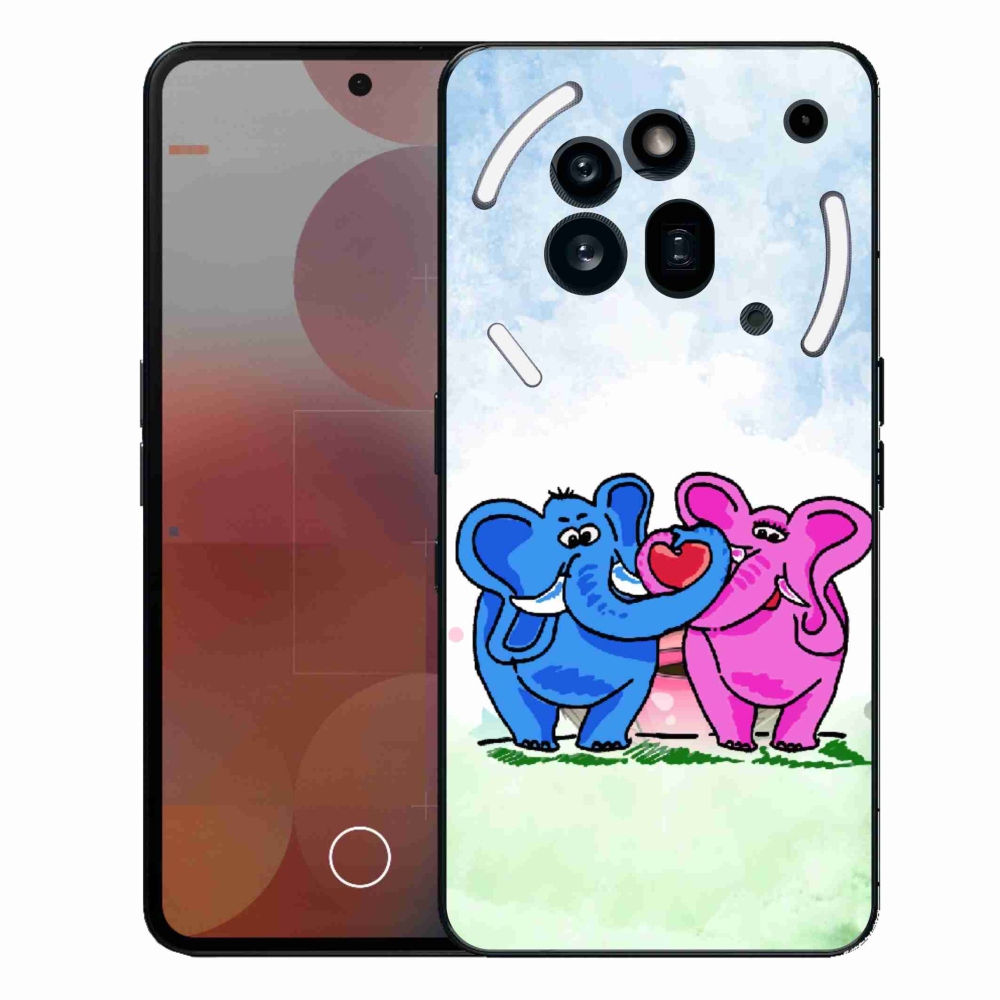 Gélový kryt mmCase na Nothing Phone (3a) Pre - zamilovaní slony