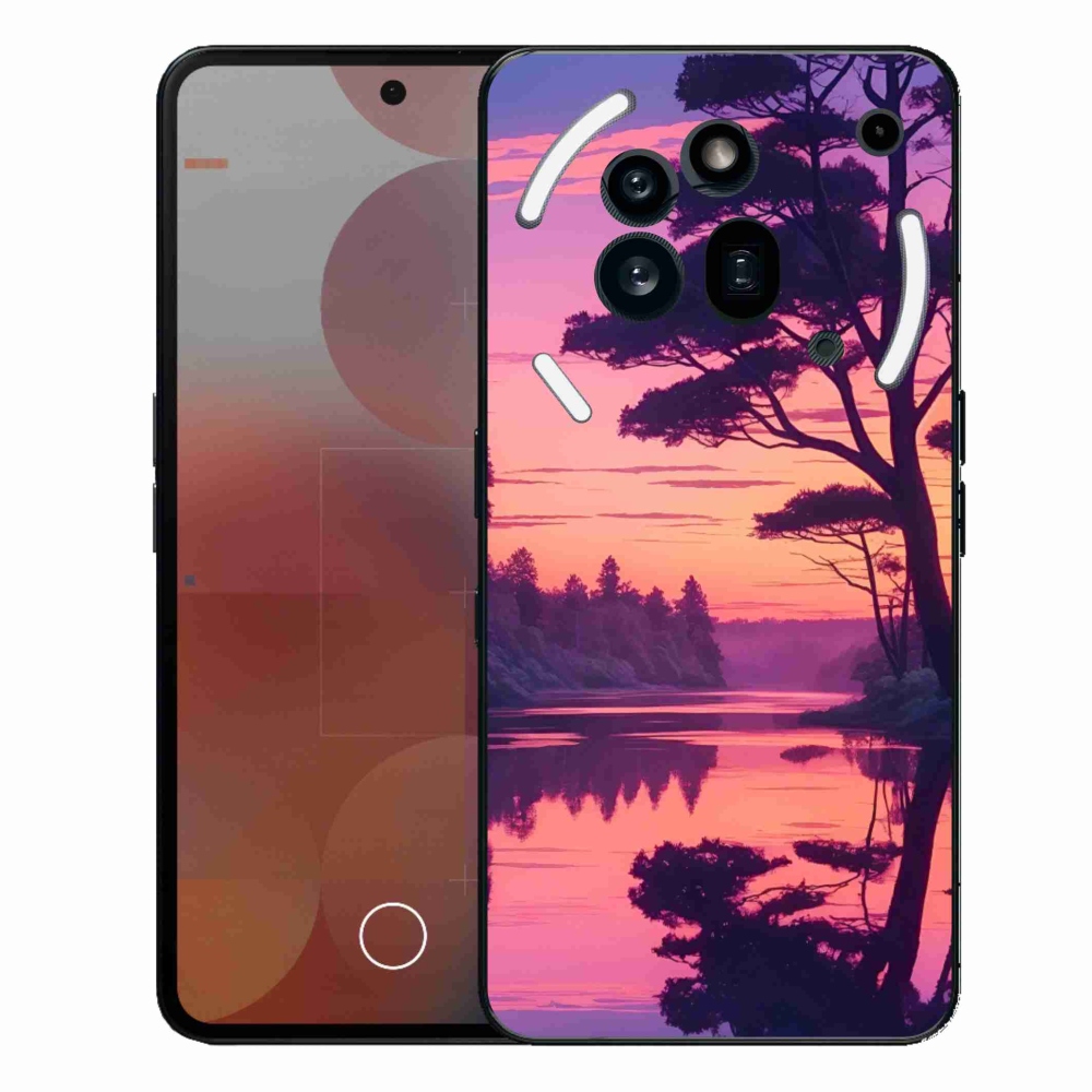 Gélový kryt mmCase na Nothing Phone (3a) Pre - západ slnka nad jazerom