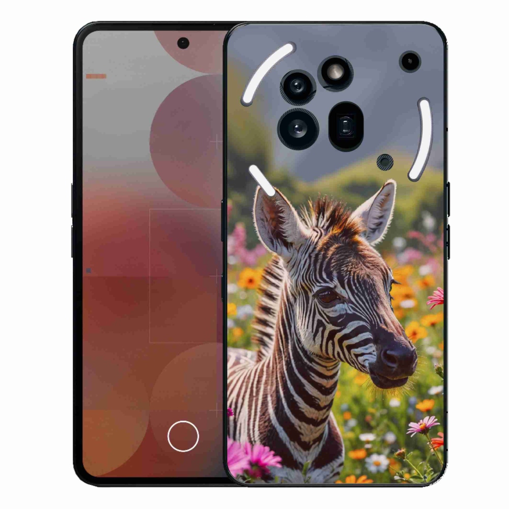 Gélový kryt mmCase na Nothing Phone (3a) Pro - zebra na lúke