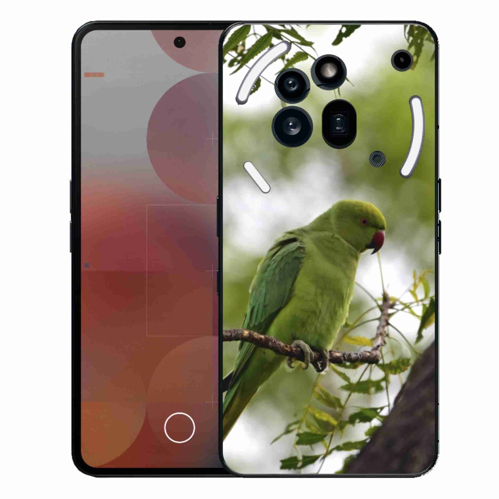 Gélový kryt mmCase na Nothing Phone (3a) Pro - zelený papagáj