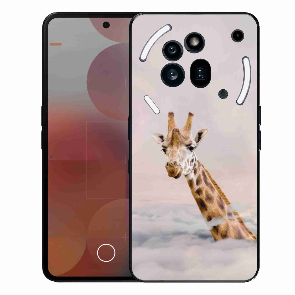 Gélový kryt mmCase na Nothing Phone (3a) Pre - žirafa v oblakoch