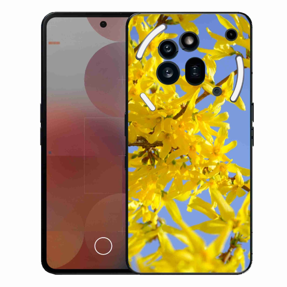 Gélový kryt mmCase na Nothing Phone (3a) Pre - žlté kvety