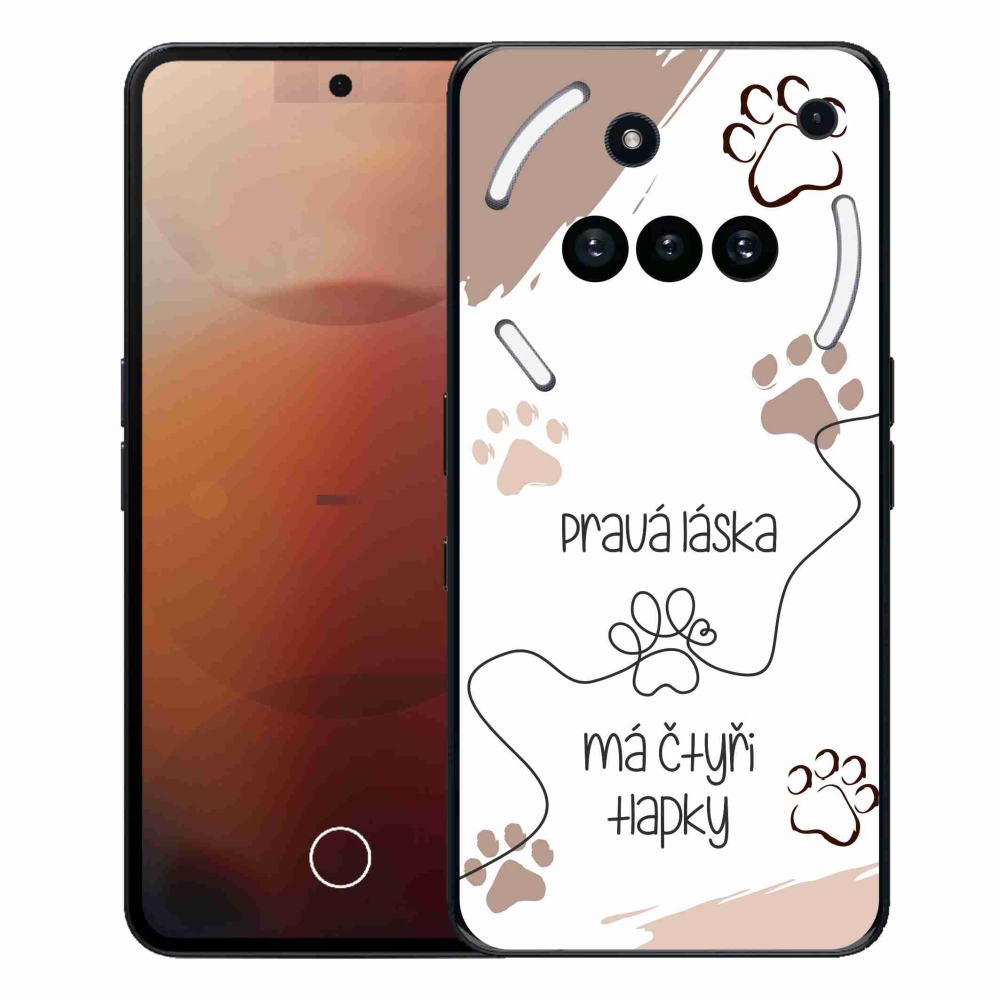 Gélový kryt mmCase na Nothing Phone (3a) - psí motív 1 biele pozadie