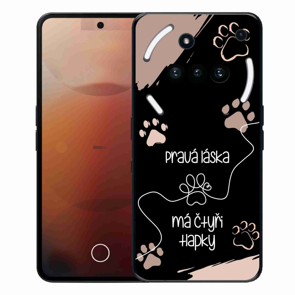 Gélový kryt mmCase na Nothing Phone (3a) - psí motív 1 čierne pozadie