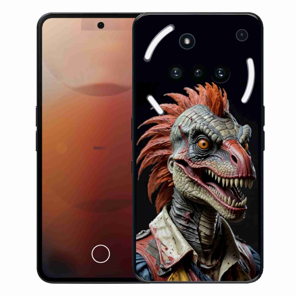 Gélový kryt mmCase na Nothing Phone (3a) - punk dinosaurus
