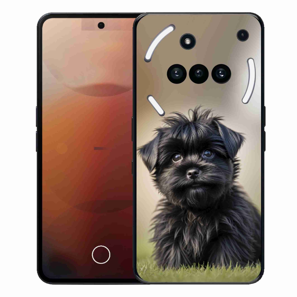 Gélový kryt mmCase na Nothing Phone (3a) - roztomilý čierny psík