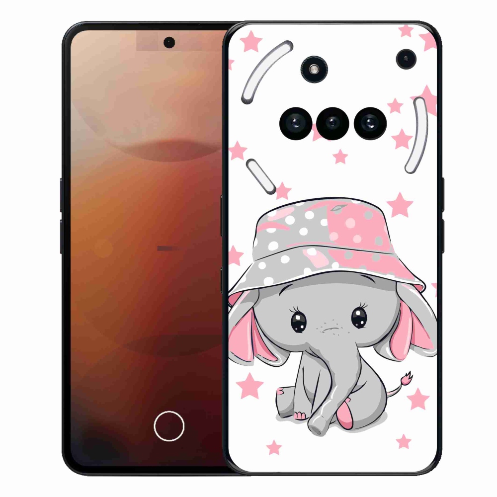 Gélový kryt mmCase na Nothing Phone (3a) - ružový slon
