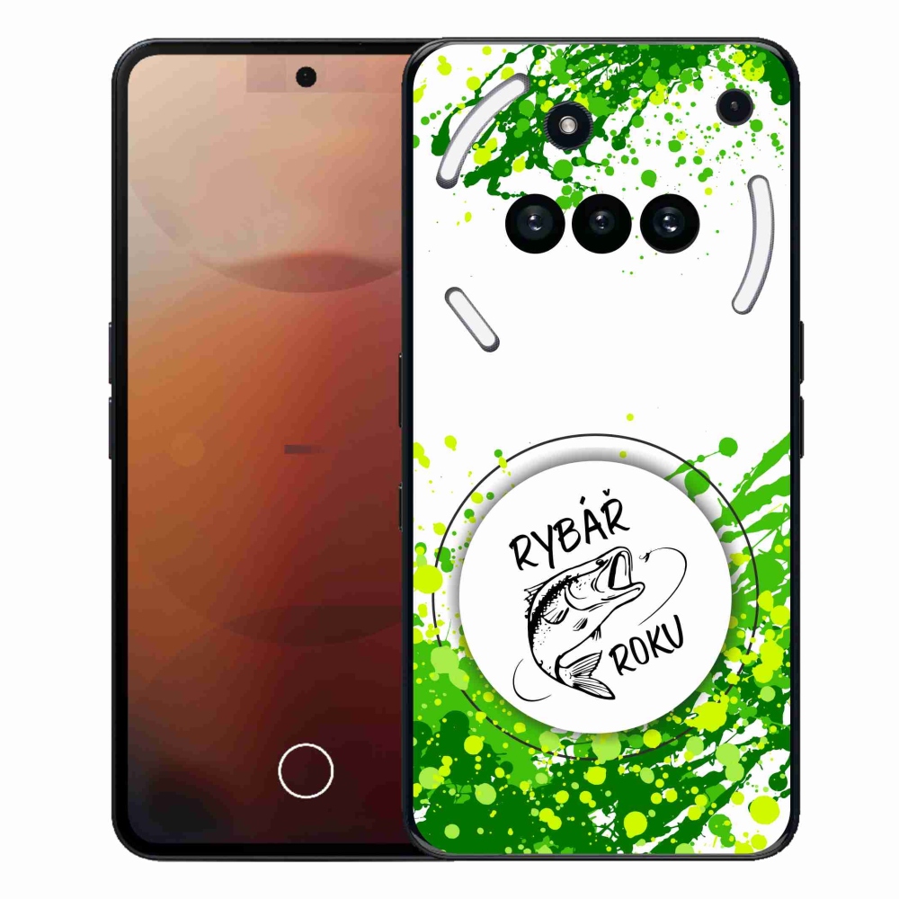 Gélový kryt mmCase na Nothing Phone (3a) - rybár roka biele pozadie