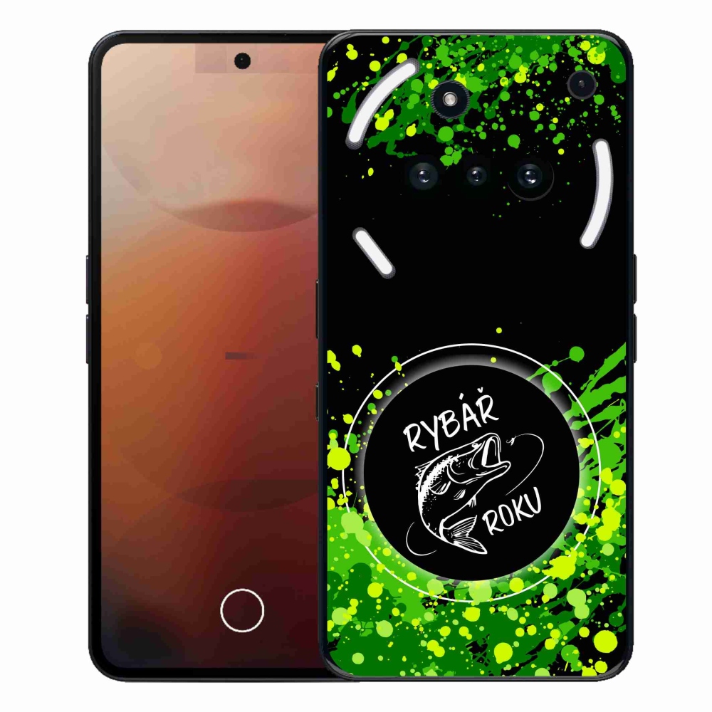 Gélový kryt mmCase na Nothing Phone (3a) - rybár roku čierne pozadie