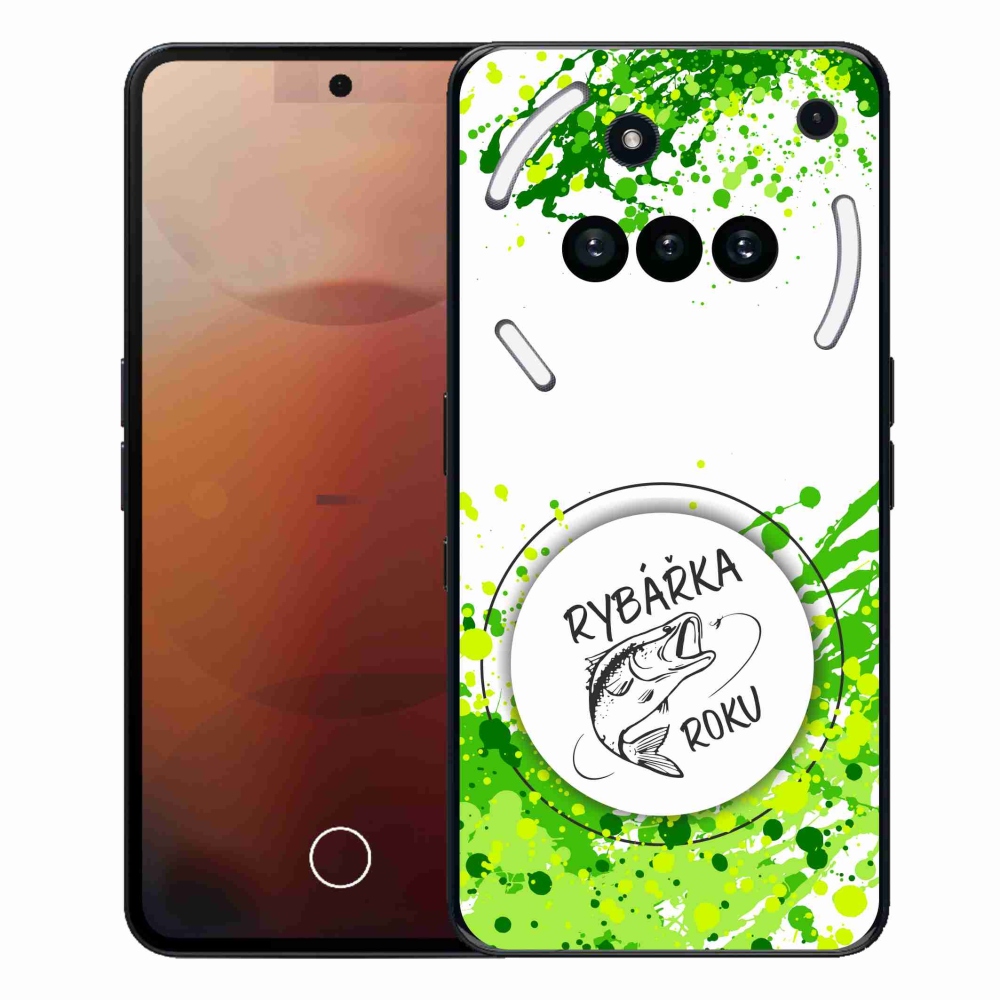 Gélový kryt mmCase na Nothing Phone (3a) - rybárka roku biele pozadie
