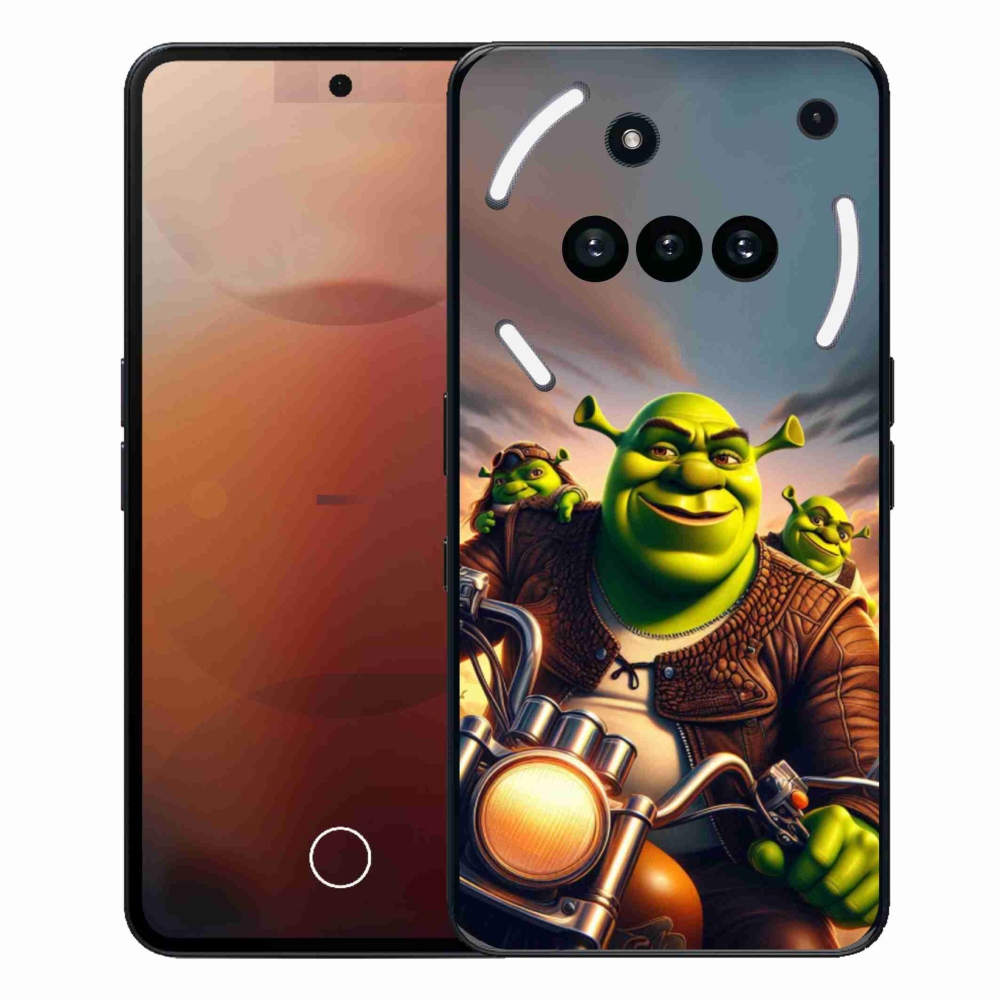 Gélový kryt mmCase na Nothing Phone (3a) - shrek na motorke