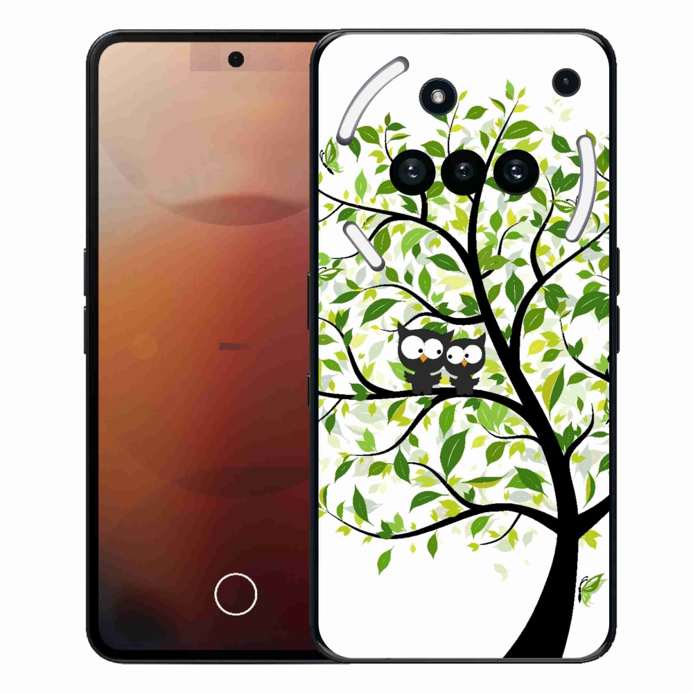 Gélový kryt mmCase na Nothing Phone (3a) - malej sovy na strome