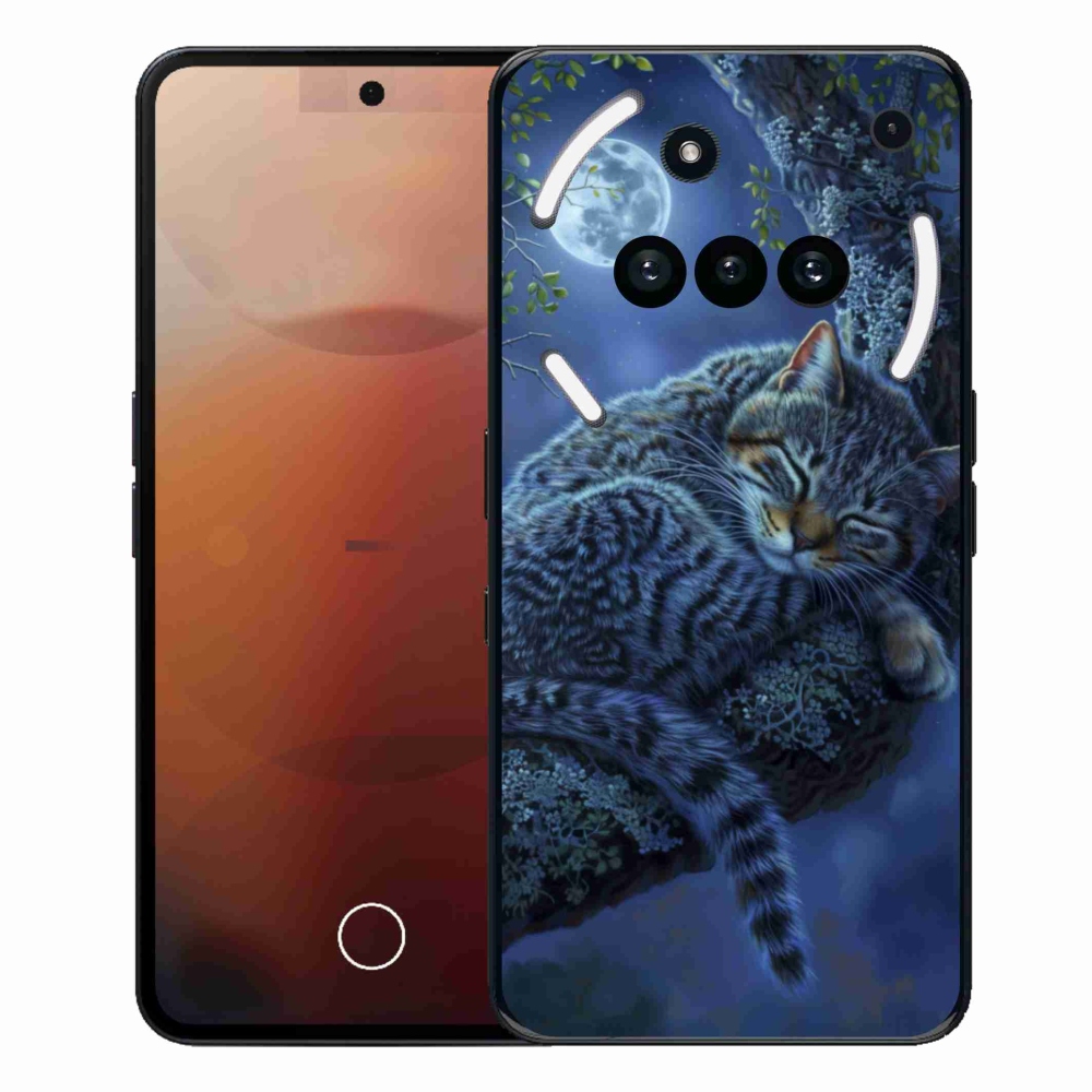Gélový kryt mmCase na Nothing Phone (3a) - spiaca mačka