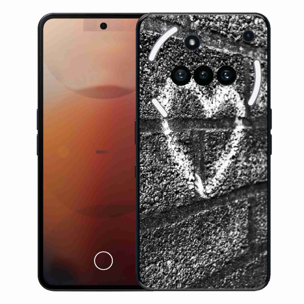 Gélový kryt mmCase na Nothing Phone (3a) - srdce na stene