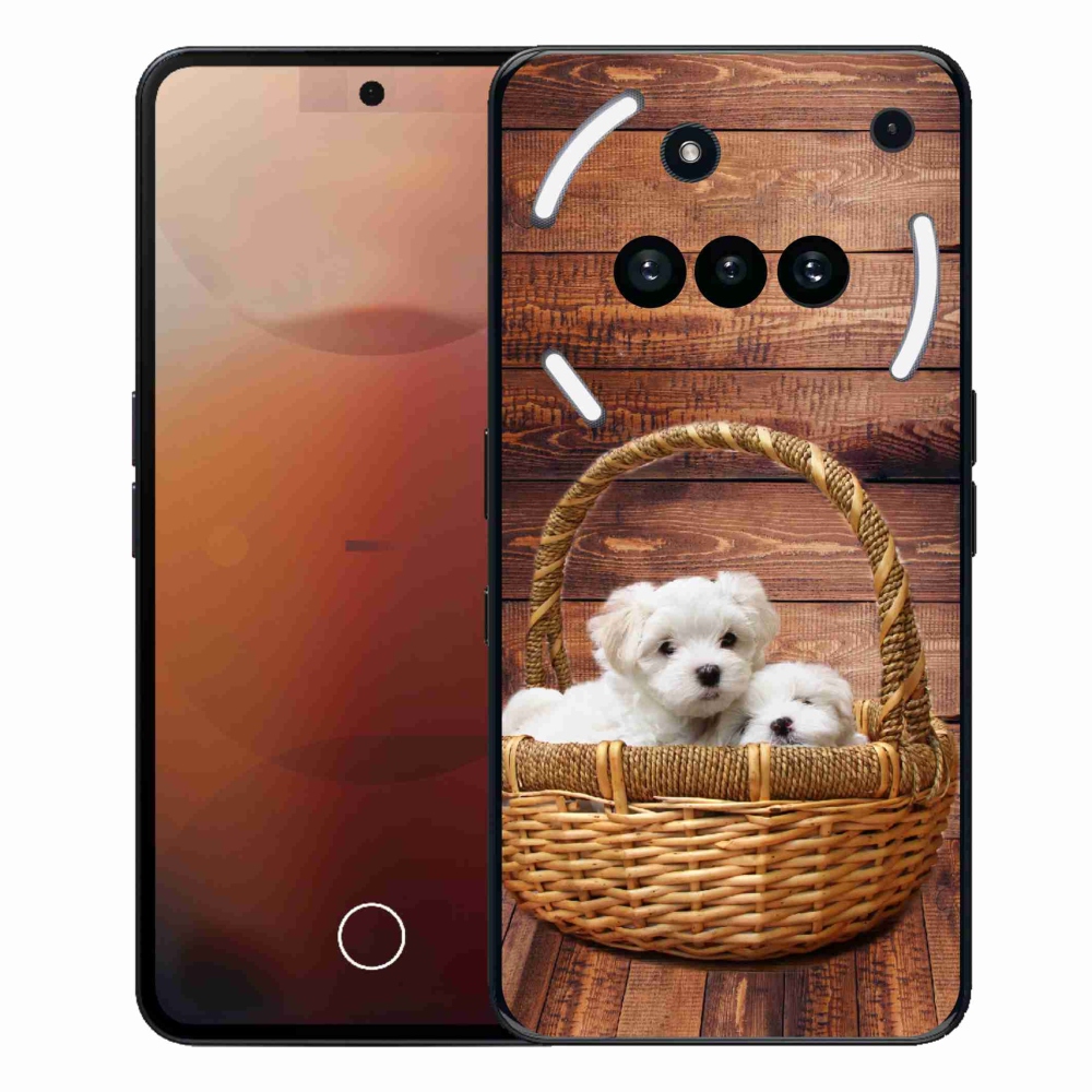 Gélový kryt mmCase na Nothing Phone (3a) - šteniatka