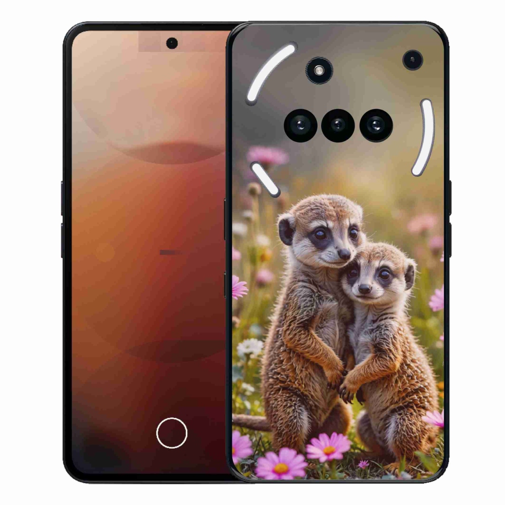 Gélový kryt mmCase na Nothing Phone (3a) - surikatí duo
