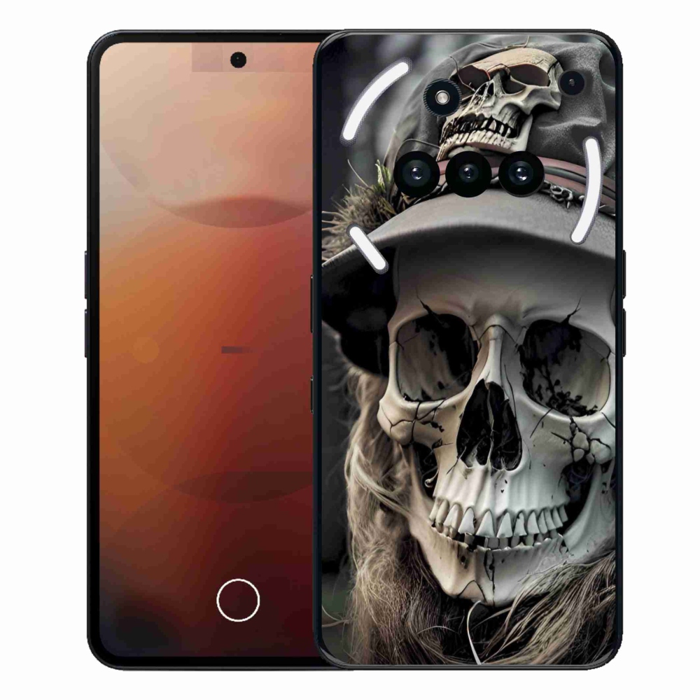 Gélový kryt mmCase na Nothing Phone (3a) - temná lebka