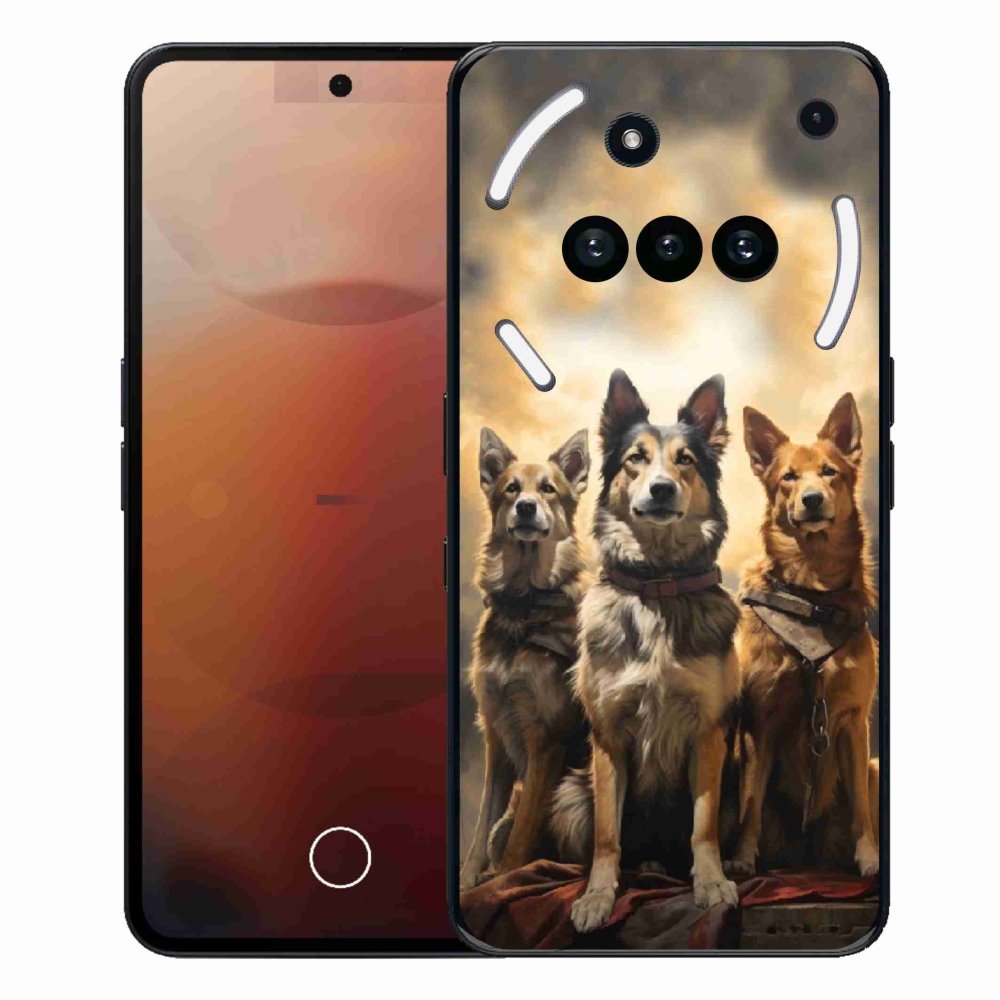 Gélový kryt mmCase na Nothing Phone (3a) - tri psy