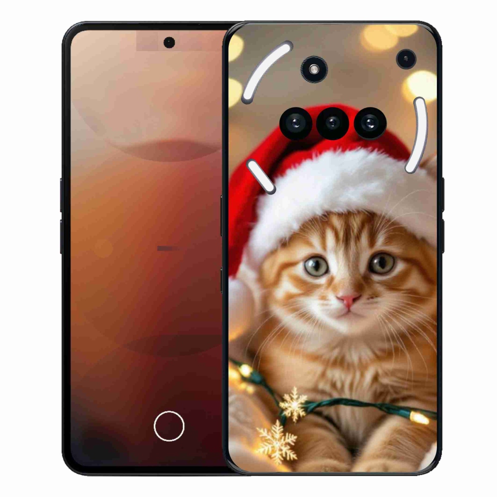 Gélový kryt mmCase na Nothing Phone (3a) - vianočné mačiatko
