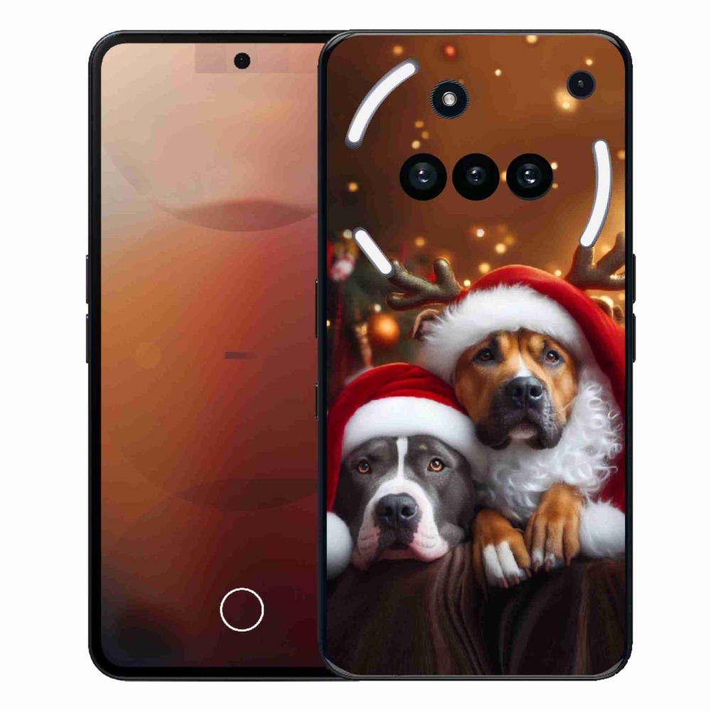 Gélový kryt mmCase na Nothing Phone (3a) - vianočné psy
