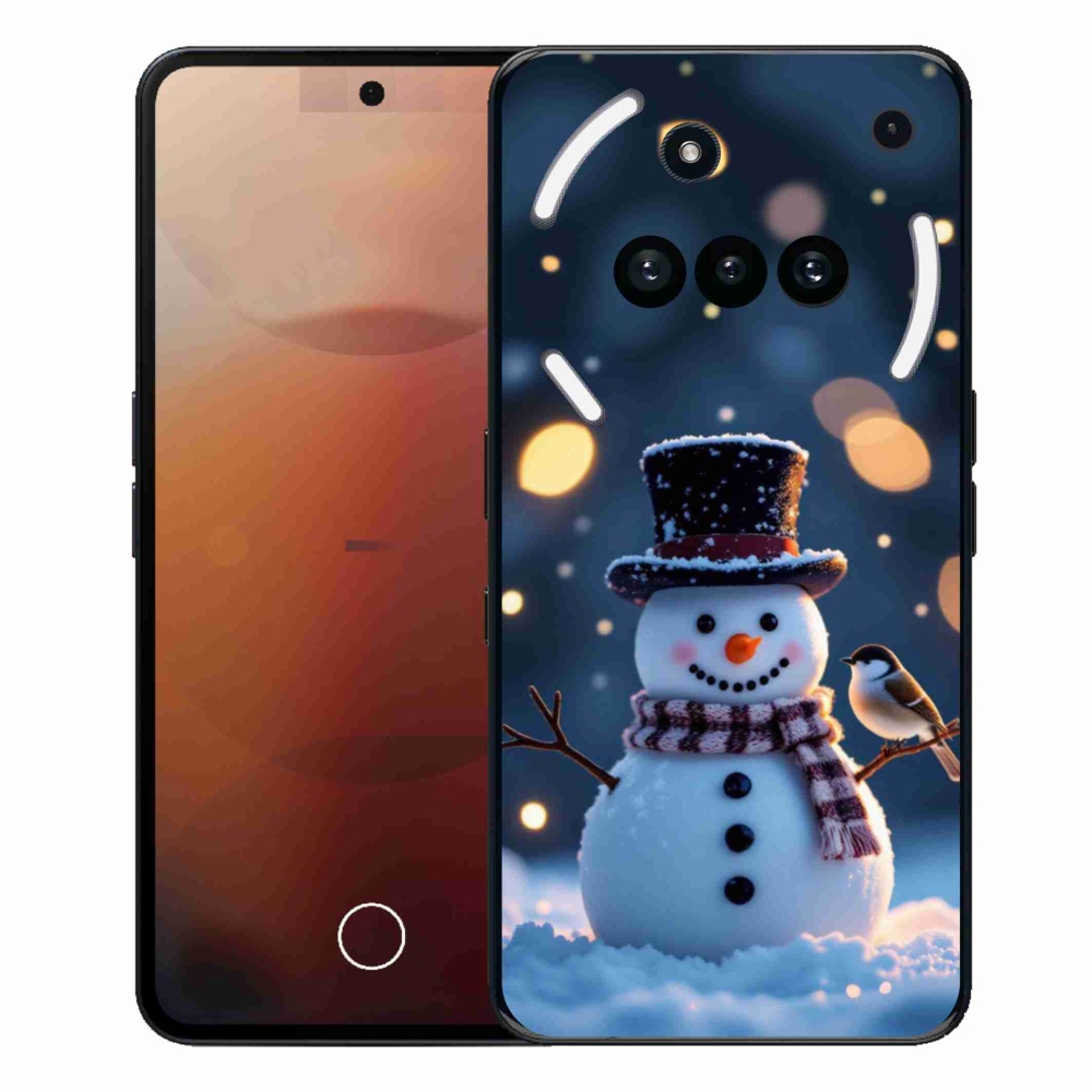 Gélový kryt mmCase na Nothing Phone (3a) - vianočný snehuliak