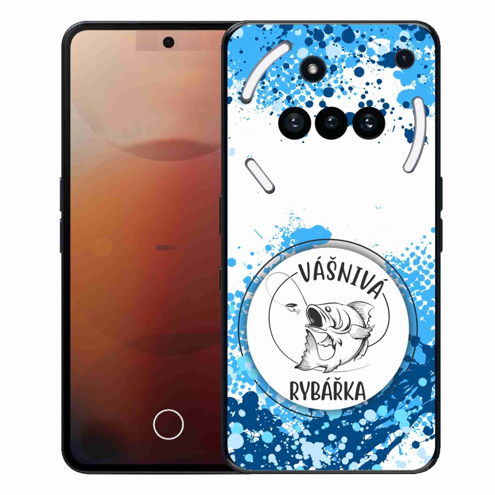 Gélový kryt mmCase na Nothing Phone (3a) - vášnivá rybárka biele pozadie